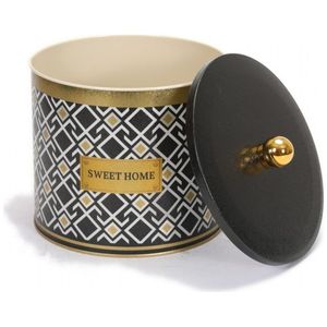 ที่เก็บอาหาร3.5L แบบไร้รอยต่อดีไซน์แบบที่จับกระป๋องโลหะพื้นหลังสีดำขนาด175x155มม. มีเส้นรูปทรงเรขาคณิต - Product Image 4