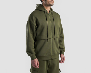 Sudadera con Capucha de Felpa de Algodón Grueso Premium, Unisex, Corte Holgado, Diseño Urbano Personalizado, Impresión/Bordado de Logotipo Personalizado - Product Image 3