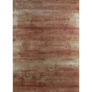 Kavi's Afterglow Collection AKWS-3002 Hand Knotted Wool & <b>Silk</b> Rug in <b>Red</b> & Orange Abstract Pattern for Home Use - Product Image 1