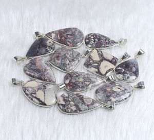 Collier en porcelaine naturelle jaspe multi-formes serti de lunette en argent sterling 925 plaqué acier sans pendentif en acier collier fait main à la mode - Product Image 3