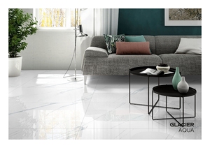 600X1200MM Glaciar brillante Aqua Azulejos de porcelana esmaltada Azulejos de pared cuadrados modernos Paredes interiores resistentes al desgaste - Product Image 3