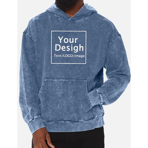 Heavyweight Vintage Oversized Full Zip up Hoodie Sun Fade Acid Wash Hoodies - Product Image 1