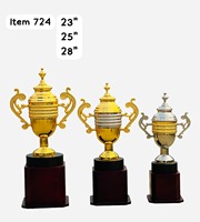 Trophées Crystal Sports Award en 3 tailles pour tournois scolaires et événements de championnat