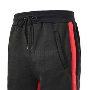 Venta Caliente de Conjuntos Deportivos Personalizados para Hombre, Venta en Línea, Ropa Casual de Moda, Conjunto Deportivo Negro y Rojo de Felpa de Poliéster para Hombre - Product Image 6
