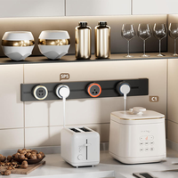 Riel de Alimentación para Escritorio de Oficina Industrial, Regleta Multifuncional con Puertos USB, Riel Deslizante con Enchufes, Módulos de Enchufes Personalizables