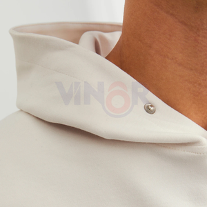 Pull à capuche thermique d'hiver décontracté pour hommes 100% coton Conception de logo personnalisé Technique de broderie solide Méthode d'impression numérique - Product Image 5