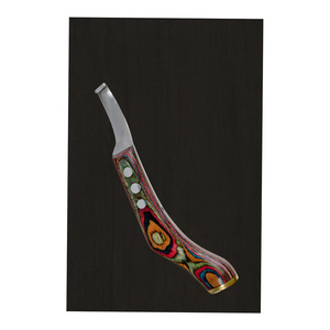 Equipo de herrador profesional cuchillo para pezuña cuchillo de hoja de caída hermoso mango de madera recorte de precisión para animales pezuña - Product Image 6