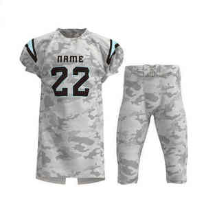 2023 conception personnalisée club américain Football uniforme ensemble entièrement sublimé maillot pantalon imprimé Logo respirant grande taille en gros - Product Image 2