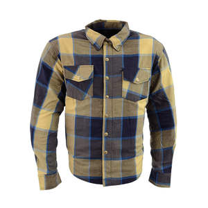 Mens <b>Womens</b> Urban Riding <b>Flannel</b> <b>Shirt</b> Custom CE Level 2 Shoulder Armor Ventilated for Arid Biker Gear - Product Image 4