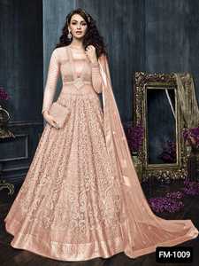 Vêtements ethniques indiens Georgette Heavy Sequence Work Anarkali Gowns pour mariage et festival Wear Salwar Kameez Suit for Women Wear - Product Image 2