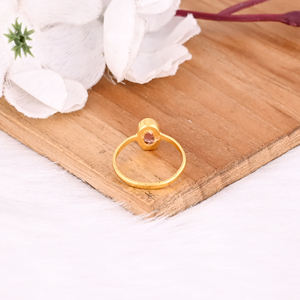 แหวนเงินแท้ 925 ชุบทองคำขาว ประดับพลอยธรรมชาติ แหวนทัวร์มาลีน ดีไซน์หรูหรา งานแฮนด์เมด สำหรับผู้หญิง - Product Image 3