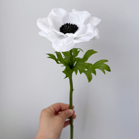 Anémones artificielles réalistes au toucher naturel, faites à la main, design moderne pour la décoration de mariage et de la fête des mères, durables et écologiques
