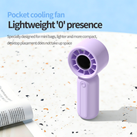 Hxtc88 Mini ventilateur portable rechargeable USB à affichage numérique, idéal pour les voyages, le camping et comme cadeau