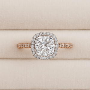 Orignal แหวนเพชรโมอิสเจียระไนแบบ925สีเงินประดับเพชรเม็ดเดี่ยวประดับทอง14K ประดับเพชรเม็ดเดี่ยว - Product Image 1