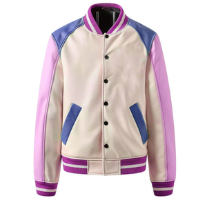 Mới Đến 2025 Thêu Vá Letterman Bán Buôn Chất Lượng Hàng Đầu Da Chính Hãng Tay Áo Bóng Chày Varsity Áo Khoác Cho Nam Giới - Product Image 1