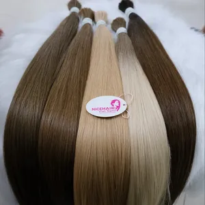 Top Quality Bulk Hair Silky Straight 100% Raw Vietnamese Virgin Hair Bulk Hair Extensions Factory Direct In Vietnam