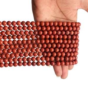 Kamal Gems Natural <b>Red</b> Jasper Gemstone <b>Beads</b> Strand 15 Inches Long Polished Treatment - Product Image 2