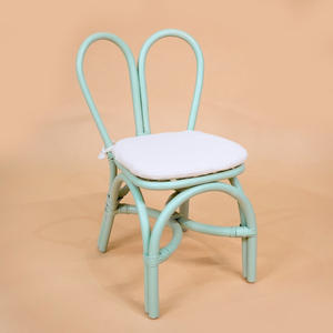 Silla de bebé de ratán con respaldo de conejo, silla de comedor infantil natural, muebles elegantes para habitaciones infantiles - Product Image 3