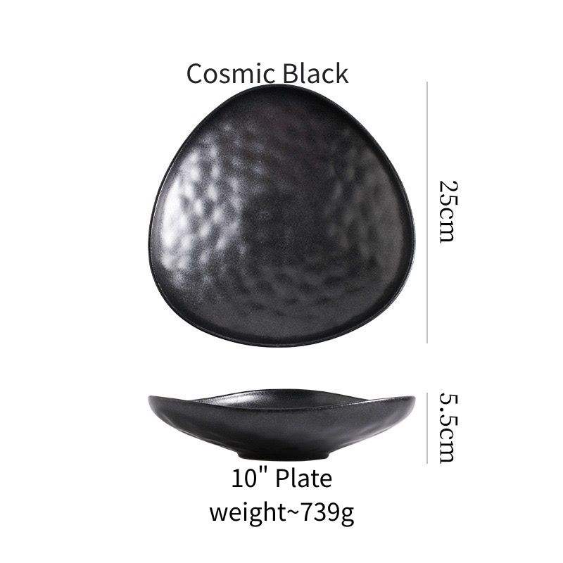 จานสามเหลี่ยม 10 นิ้ว (สีดำคอสมิก)