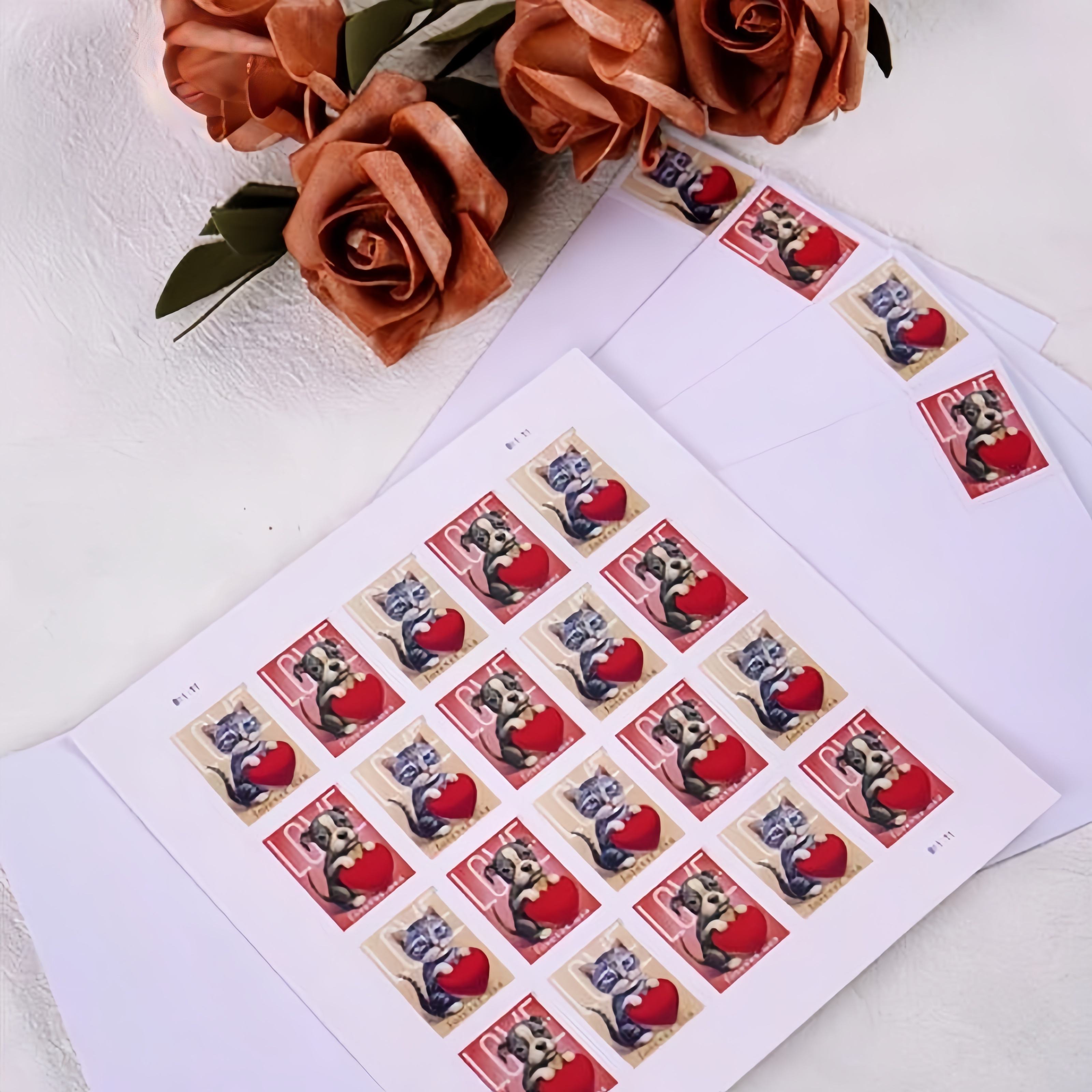 Usa Original Mail Stamps Sticker Us Forever Postal Booklet Kawaii Stamp Stickers Post Stamp Stickers for Postcard Decoration