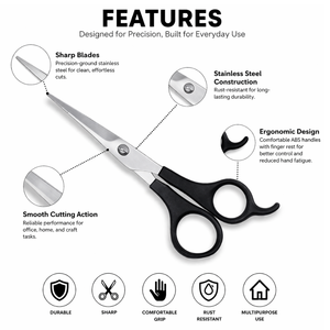 Ciseaux de coiffure professionnels de 7,5 pouces en acier inoxydable, lames ultra-affûtées, usage en salon, poignée ergonomique - Product Image 2