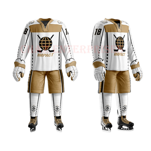 Top High Quality Professional <b>Laced</b> <b>Collar</b> Sublimated Custom Uniform Youth Ice Hockey Jerseys Breathable Team Apparel Wear Set - Product Image 2