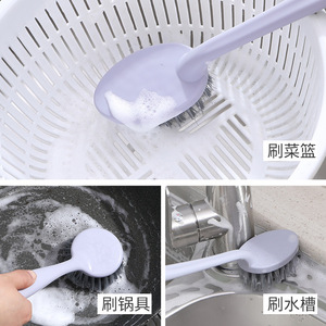 Juego de cepillos para limpiar escoba recogedor, cepillo para fregar platos, mango largo, suelo interior, barrido, lavado, <span class=keywords><strong>limpiaparabrisas</strong></span>, baño, lechada, agarre suave - Product Image 6