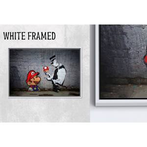 ผ้าใบพิมพ์ลายกราฟฟิตี้แบงก์ซี่ ซูเปอร์มาริโอ - ศิลปะตกแต่งห้องเล่นเกมสุดพิเศษ,1P ผ้าใบกรอบสีขาว - Product Image 1