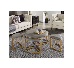 NOUVELLE table basse design de qualité supérieure avec différentes couleurs et tailles personnalisées et avec une finition en métal doré à bas prix - Product Image 2