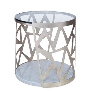 Mesa auxiliar de metal de aluminio de estilo moderno, muebles decorativos de color plateado para sala de estar, precio al por mayor del proveedor de la India - Product Image 5