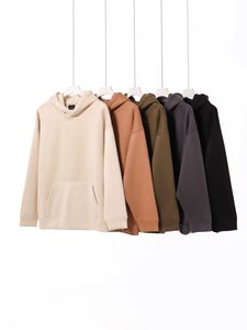 Otoño e Invierno Nuevo diseño Venta al por mayor Personalizado 420 Gsm Suede Hoodies Unisex Plain No String Hoodies - Product Image 2