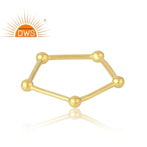 Anillo de Plata de Ley 925 chapado en oro de 18 quilates, joyería fina Demi para mujer, regalo para ella - Product Image 3