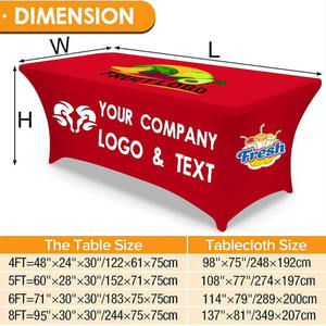 Mantel de Spandex con texto personalizado, cubierta de tela flexible resistente al calor para banquetes, cenas, fiestas y eventos - Product Image 4