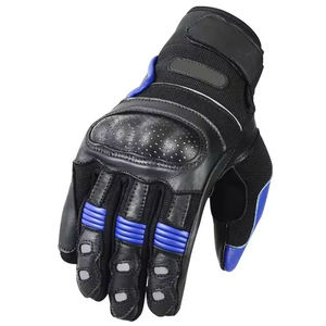 Guantes Impermeables para Motociclismo, Protección de Nudillos Duros, Dedo Completo, Cuero, Negro, Camo, Rojo - Product Image 1
