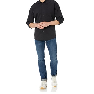 Chất Lượng Cao Nút <span class=keywords><strong>Up</strong></span> Áo Sơ Mi Cho Nam Giới Thời Trang Giản Dị Số Lượng Lớn Quần Áo Kết Hợp Quần Áo Bale Rắn Màu Dài Tay Áo Kẻ Sọc Áo Sơ Mi Cộng Với Kích Thước - Product Image 2