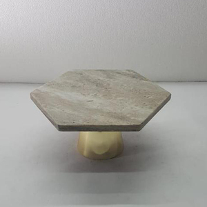 <b>Cake</b> <b>Stand</b> Decoration Single Plated White <b>Marble</b> Dessert for Wedding Parties Wholesale - Product Image 3