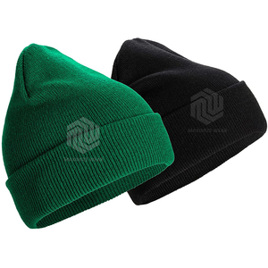 Gorro de invierno de punto de esquí suave 2024, gorro cálido con puños de alta calidad con logotipo de parche bordado para hombres y mujeres - Product Image 3
