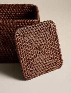 Caja de Almacenamiento Cúbica Estructurada de Ratán, Caja de Almacenamiento Hecha a Mano, Ecológica, Natural, Decoración para el Hogar, Venta al por Mayor desde Vietnam - Product Image 3