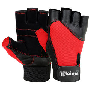 Guantes de fitness de gimnasio de cuero duraderos personalizados para deportes, para entrenamiento de levantamiento de pesas y entrenamiento de ciclismo - Product Image 1