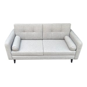 Sofá de Tres Plazas SFB68039 Tapizado en Tela Gris, 170x80cm, Forma Cuadrada, Esquinero, con Mechones, para Sala de Estar - Product Image 2