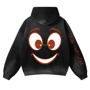 Boxy Sweat à capuche en coton pour homme de haute qualité 500 GSM Broderie imprimée chaude et personnalisée disponible en taille XS - Product Image 5