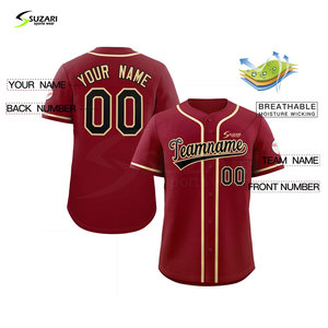 Suministro directo de fábrica, el mejor precio, camiseta de béisbol para adultos, uniforme, ropa deportiva de estilo liso, conjuntos impresos, ropa de equipo - Product Image 4