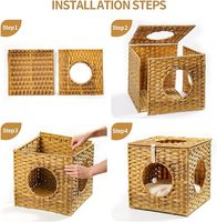 Lit pour animaux de compagnie en osier rayé de haute qualité, best-seller, en rotin naturel, écologique, durable, fabriqué au Vietnam