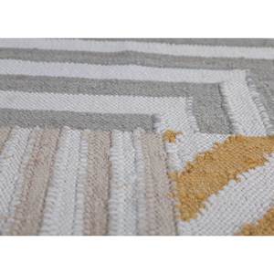 Alfombras de lana de tejido plano Alhambra Ivory, alfombras geométricas de yute hechas a mano con diseño de diamantes y rectángulos para el hogar, para la mesita de noche-ADWP-13055 - Product Image 3