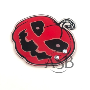 Azulejos de pestañas acrílicas con logotipo personalizado de Halloween con imanes para pinzas, diseño sostenible ovalado, azulejos de pestañas con lazo de calabaza bonitos personalizados - Product Image 5