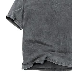 Camisetas para hombre, Camiseta clásica Unisex de manga corta con lavado ácido, Camiseta de algodón 100% transpirable holgada, camiseta duradera para uso social diario - Product Image 4