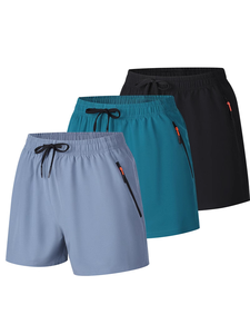 2025 nouveauté hommes séchage rapide sport décontracté Shorts ample trois points taille moyenne mince glace soie plage pantalon élastique solide - Product Image 2