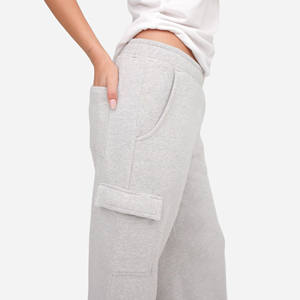 2024 diseño de moda Pantalones Cargo para mujer Color sólido estilo callejero bolsillos Casual diario pantalones Cargo para mujer - Product Image 3