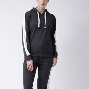 Conjuntos Deportivos Personalizados al por Mayor para Mujer, Conjunto Deportivo de Algodón 100% para Gimnasio, Top de Manga Larga y Pantalones Deportivos para Mujer - Product Image 3