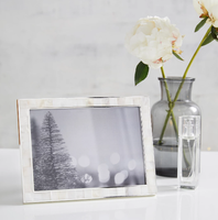 Cadre photo personnalisable en résine MOP, incrustation artisanale, motif géométrique sculpté à la main, finition satinée, décoration moderne pour la maison